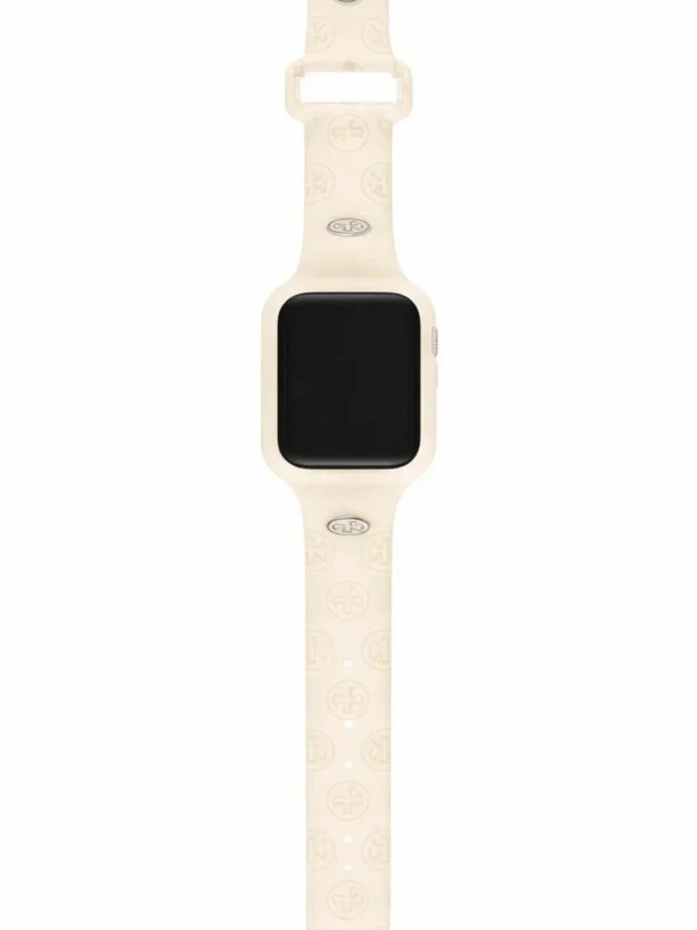 Tory Burch Ivory Silicone Apple Watch Band 41mm for Series 7 8 9